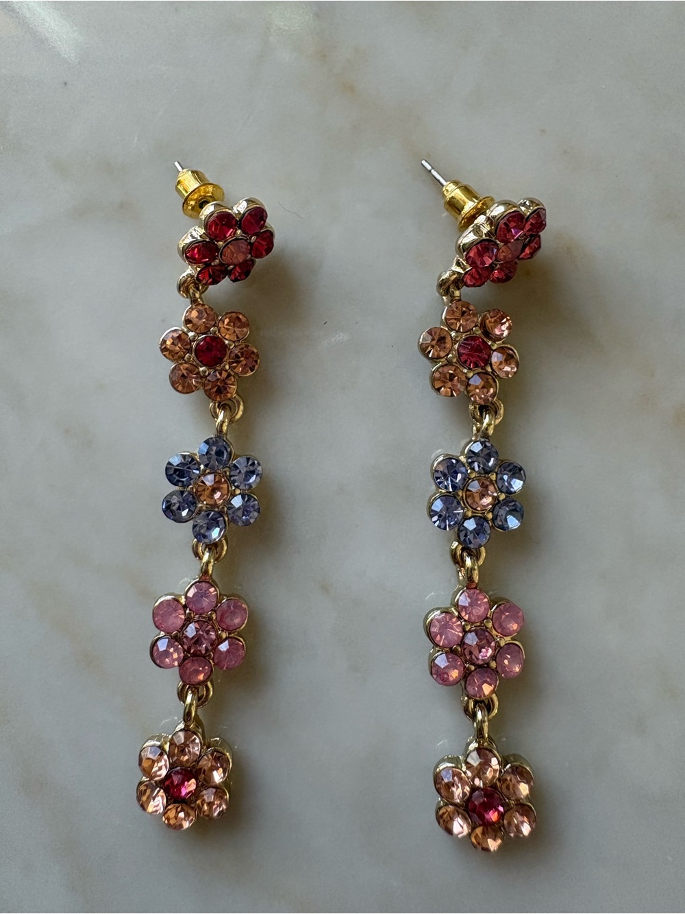 Multicolor Floral Drop Earrings